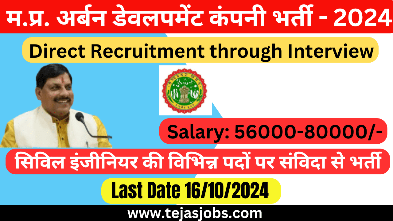 MP Urban Development Company Ltd. (MPUDC) Recruitment - 2024