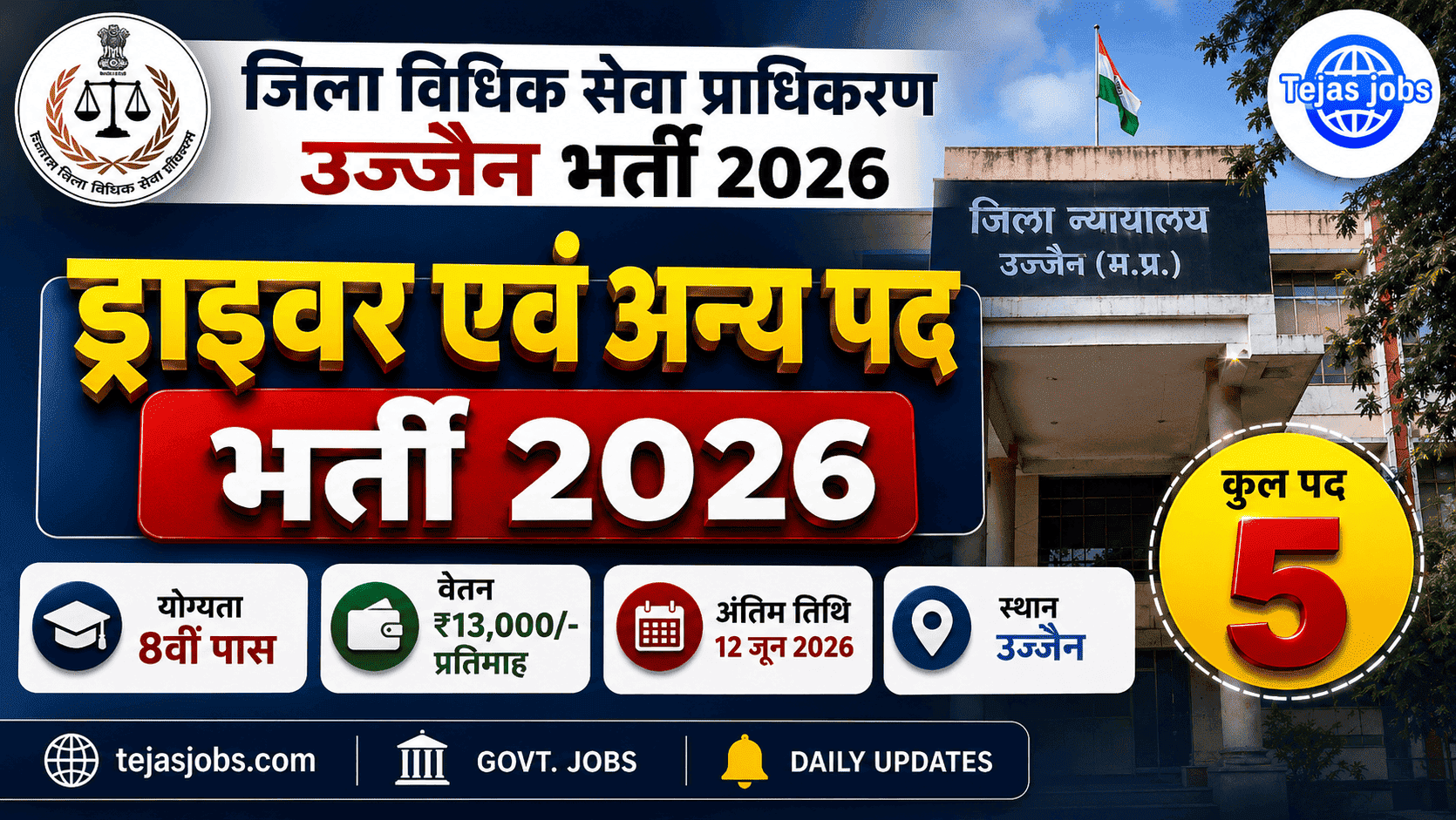 MP DLSA Ujjain Recruitment 2026